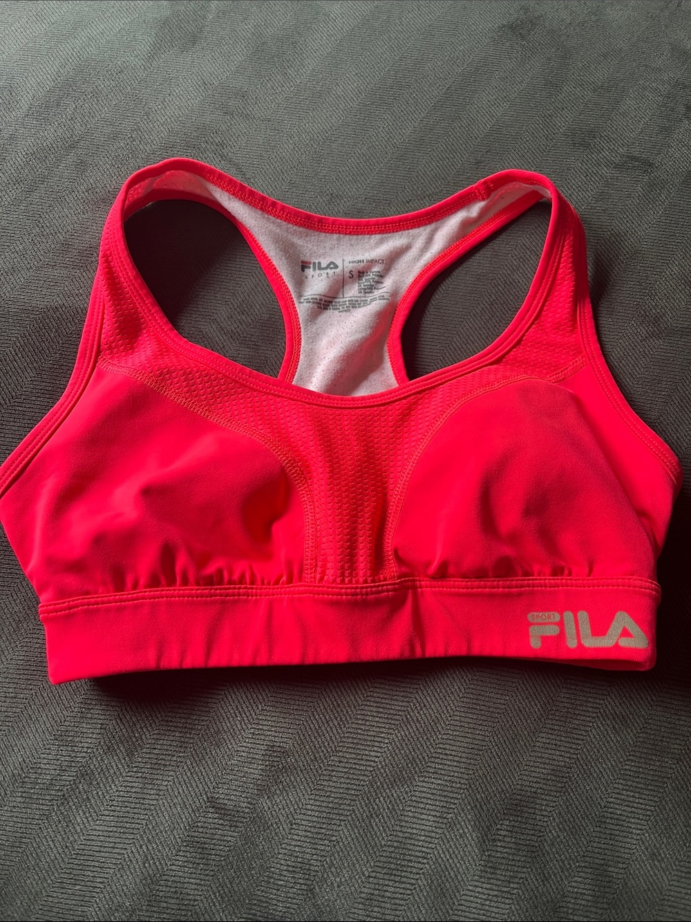 FILA Neon Pink Racerback Sports Bra